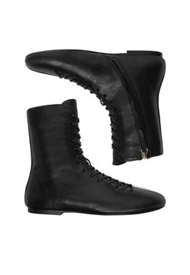 Gino Rossi - GINO ROSSI Botki EO-SELTI-V2130-13-1 Czarny. Kolor: czarny. Materiał: skóra