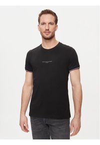 TOMMY HILFIGER - Tommy Hilfiger T-Shirt Logo MW0MW32584 Czarny Regular Fit. Kolor: czarny. Materiał: bawełna #1