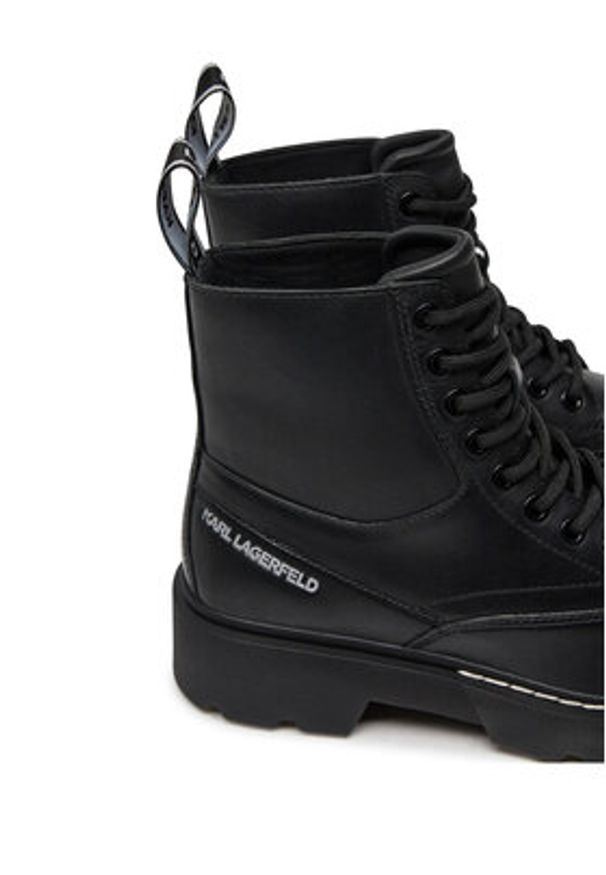 Karl Lagerfeld - KARL LAGERFELD Trapery KL40450 Czarny. Kolor: czarny. Materiał: skóra