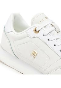 TOMMY HILFIGER - Tommy Hilfiger Sneakersy Elevated Essent Runner Monogram FW0FW08285 Biały. Kolor: biały. Materiał: skóra #3