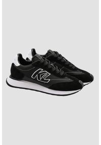 Karl Lagerfeld - KARL LAGERFELD Czarne sneakersy męskie KAIRO KL Sidetrim Lo Mix, Rozmiar 41. Kolor: czarny