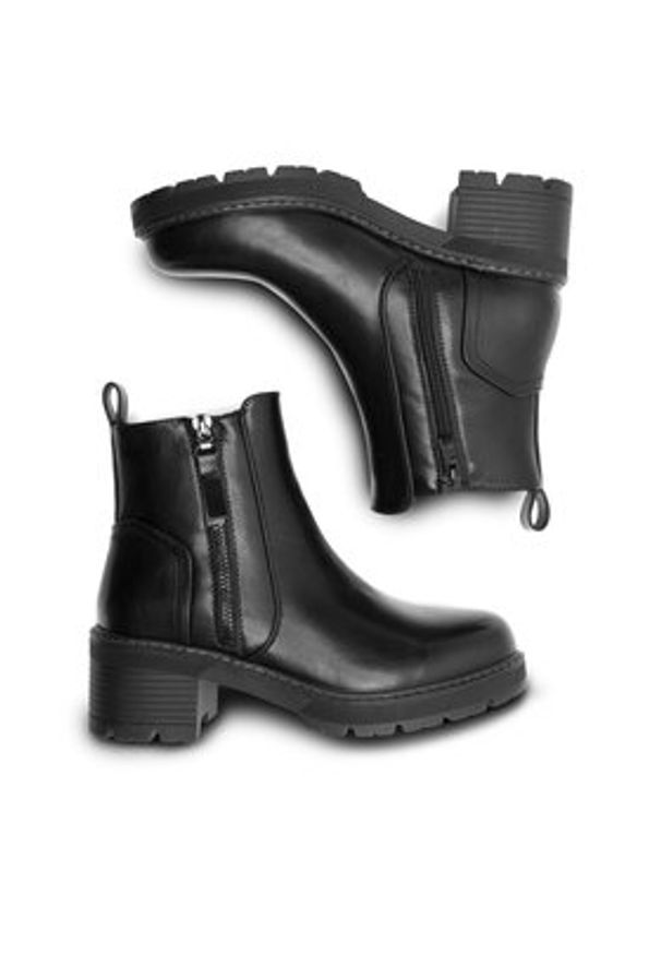 Clara Barson Botki BRIGITTE HL23202 Czarny. Kolor: czarny. Materiał: syntetyk