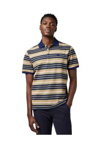 Wrangler - MESKA KOSZULKA POLO WRANGLER STRIPE POLO SHIRT ALOE 112371510. Typ kołnierza: polo #1