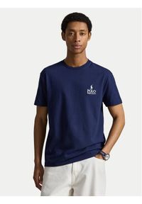 Polo Ralph Lauren T-Shirt 710981136009 Granatowy Regular Fit. Typ kołnierza: polo. Kolor: niebieski. Materiał: bawełna #1