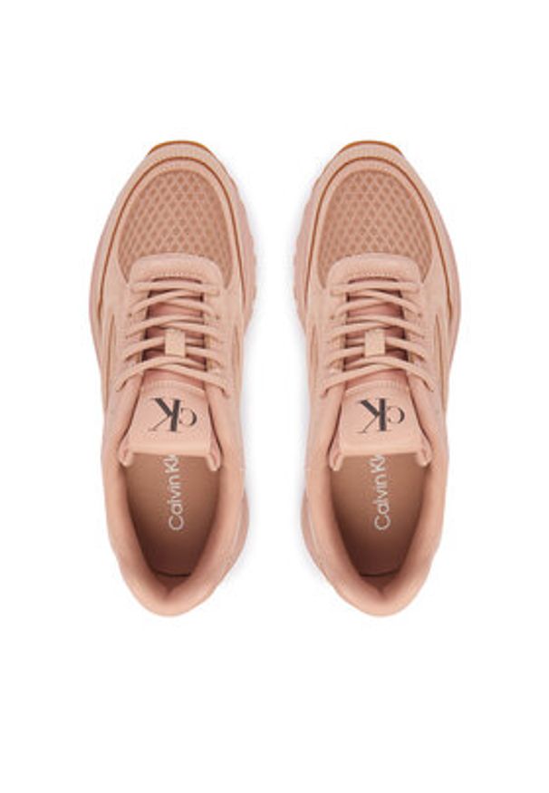 Calvin Klein Sneakersy Hike Runner Mesh Mix Ck YW0YW01994 Pomarańczowy. Kolor: pomarańczowy. Materiał: skóra