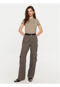 Karl Lagerfeld Jeans T-Shirt A1W17004 Beżowy Slim Fit. Kolor: beżowy. Materiał: bawełna #5