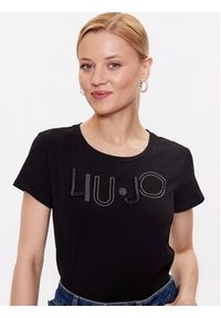 Liu Jo Sport T-Shirt TF3084 J0088 Czarny Regular Fit. Kolor: czarny. Materiał: bawełna. Styl: sportowy #3