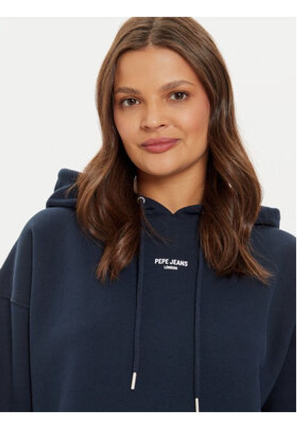 Pepe Jeans Bluza Fergie PL581455 Granatowy Regular Fit. Kolor: niebieski. Materiał: bawełna