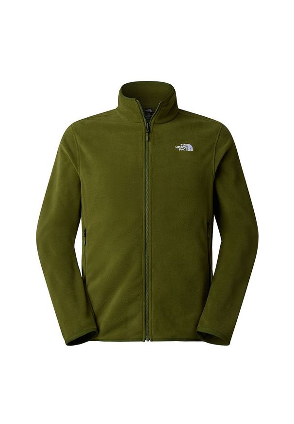 Bluza męska The North Face Glacier Full-Zip Fleece 0A8D0RBRI1 - zielona. Okazja: na co dzień. Kolor: zielony. Materiał: poliester. Styl: casual, klasyczny