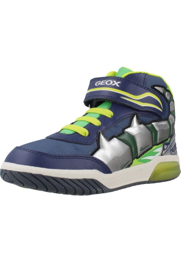 Geox - Buty GEOX J INEK BOY Niebieski. Kolor: niebieski. Materiał: syntetyk, tkanina. Sport: turystyka piesza