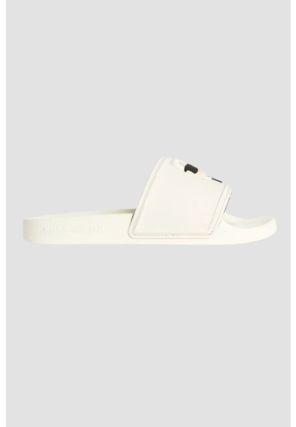 Karl Lagerfeld - KARL LAGERFELD Białe damskie klapki KONDO 2.0 Karl NFT, Rozmiar 36. Kolor: biały