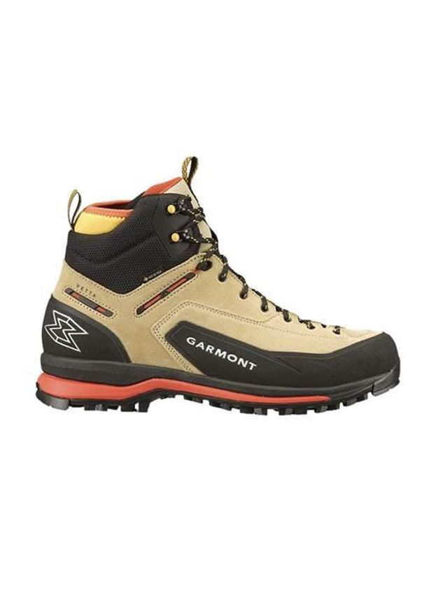 Buty trekkingowe męskie Garmont Vetta Tech Gtx. Wysokość cholewki: za kostkę. Kolor: czerwony, brązowy, wielokolorowy. Materiał: zamsz, materiał. Szerokość cholewki: normalna