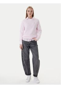 Tommy Jeans Bluza Flag DW0DW19959 Różowy Regular Fit. Kolor: różowy. Materiał: bawełna #4