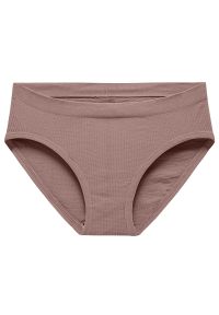 Intica - Figi prążkowane z elastyczną talią Reglindis. Kolor: beżowy. Materiał: prążkowany. Wzór: prążki