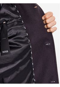 BOSS - Boss Płaszcz wełniany H-Hyde-Standup-C-234 50502271 Granatowy Regular Fit. Kolor: niebieski. Materiał: wełna #3