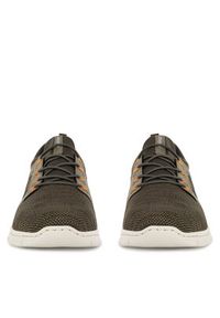 Rieker Półbuty B7796-54 Khaki. Kolor: brązowy. Materiał: materiał #7