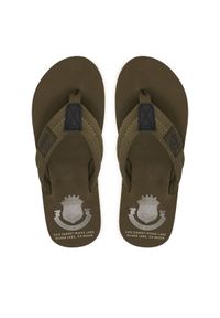 TOMMY HILFIGER - Tommy Hilfiger Japonki Patch Hilfiger Beach Sandal FM0FM05804 Zielony. Kolor: zielony. Materiał: materiał #1