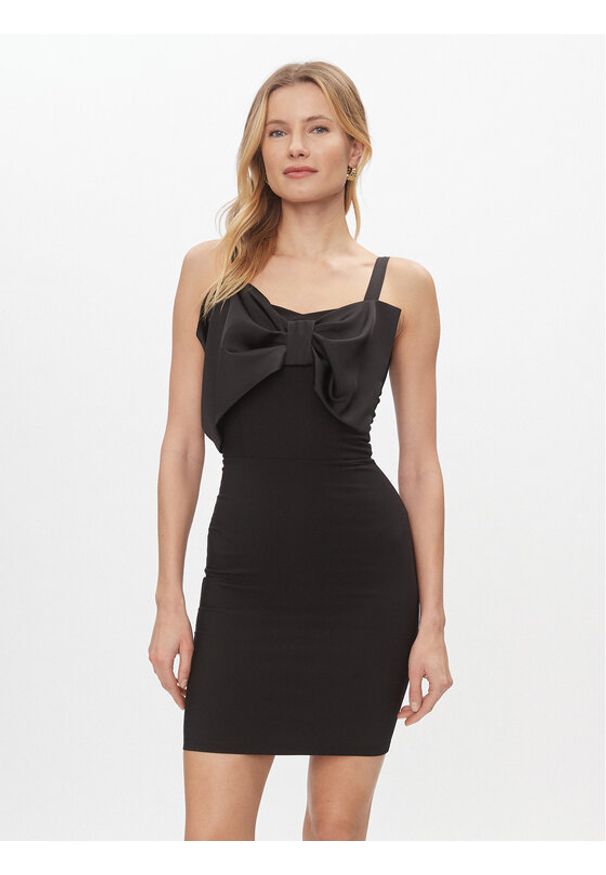 Rinascimento Sukienka koktajlowa CFC0117420003 Czarny Regular Fit. Kolor: czarny. Materiał: syntetyk. Styl: wizytowy
