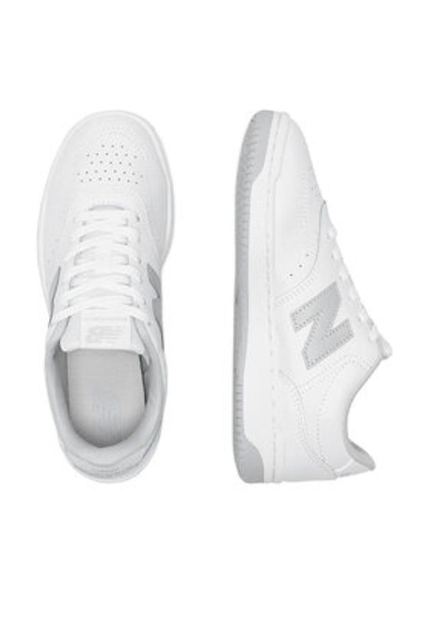 New Balance Sneakersy BB80GRY Biały. Kolor: biały. Materiał: skóra