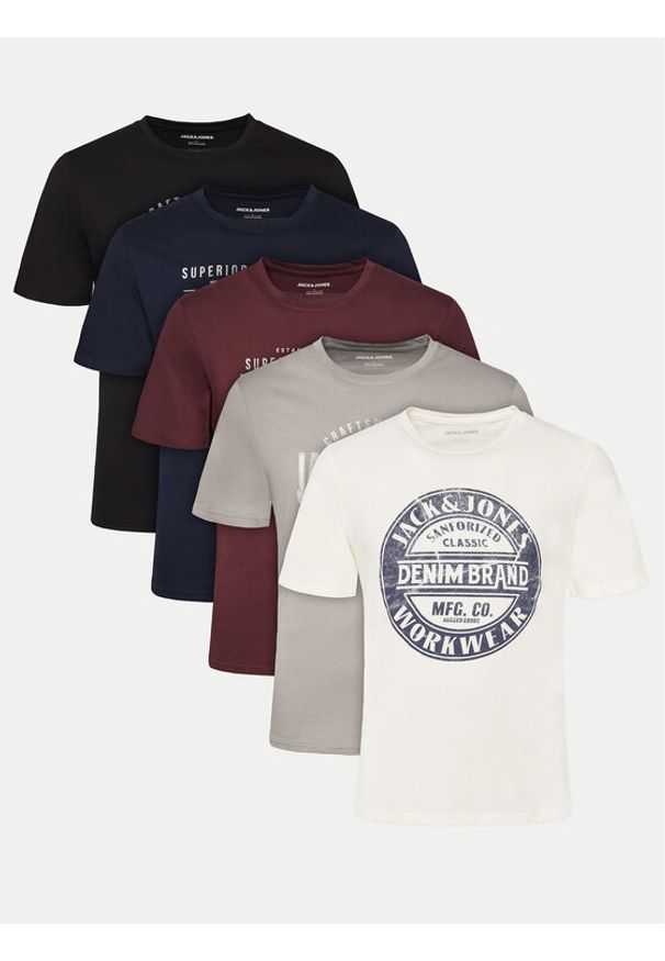 Jack & Jones Komplet t-shirtów Simon 12276424 Kolorowy Standard Fit. Materiał: bawełna. Wzór: kolorowy