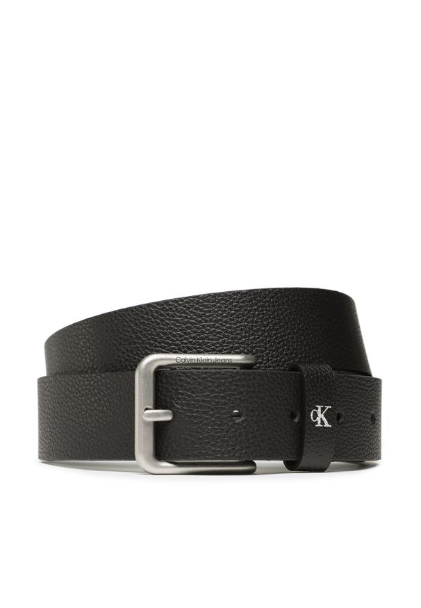 Pasek Męski Calvin Klein Jeans Round Classic Belt 35mm K50K510156 BDS. Kolor: czarny. Materiał: skóra