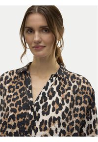 Vero Moda Koszula Josie 10315150 Brązowy Oversize. Kolor: brązowy. Materiał: wiskoza