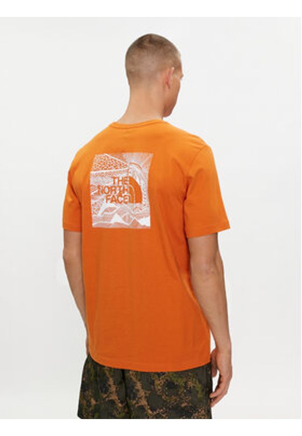 The North Face T-Shirt Redbox NF0A87NV Pomarańczowy Regular Fit. Kolor: pomarańczowy. Materiał: bawełna