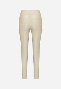 Born2be - Jasnobeżowe Legginsy z Ekoskóry z Wysokim Stanem i Imitacją Kieszeni Merievia. Okazja: na co dzień. Stan: podwyższony. Kolor: beżowy. Sezon: zima. Styl: elegancki, casual, klasyczny #5