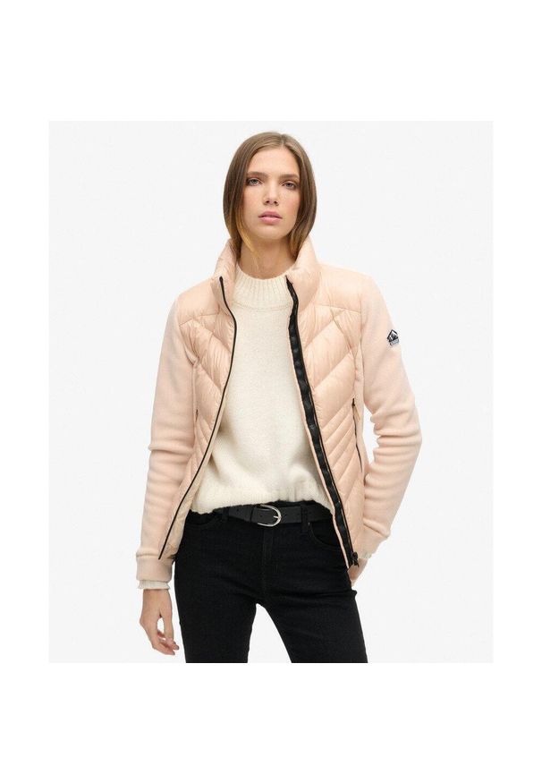 Superdry - Kurtka polarowa Storm. Kolor: beżowy. Materiał: polar. Długość rękawa: długi rękaw. Styl: elegancki