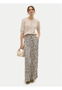 Vero Moda Spodnie palazzo Menny 10282478 Beżowy Wide Leg. Kolor: beżowy. Materiał: wiskoza #6