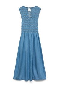 Vero Moda Sukienka jeansowa Nerina 10346564 Niebieski Regular Fit. Kolor: niebieski. Materiał: bawełna #3