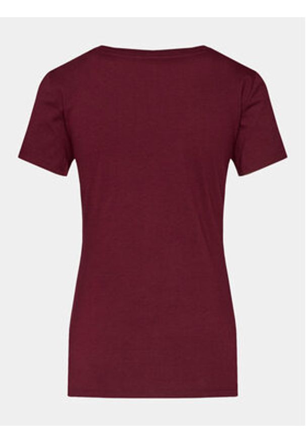 GAP - Gap T-Shirt 268820-61 Bordowy Regular Fit. Kolor: czerwony. Materiał: bawełna