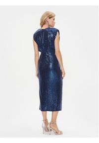 Rinascimento Sukienka koktajlowa CFC0116008003 Granatowy Regular Fit. Kolor: niebieski. Materiał: syntetyk. Styl: wizytowy