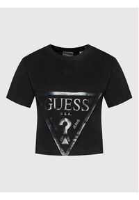 Guess T-Shirt V2YI06 K8HM0 Czarny Regular Fit. Kolor: czarny. Materiał: bawełna