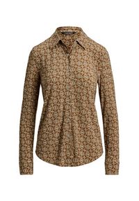 Lauren Ralph Lauren - LAUREN RALPH LAUREN Koszula 200980178001 Beżowy Slim Fit. Kolor: beżowy. Materiał: syntetyk
