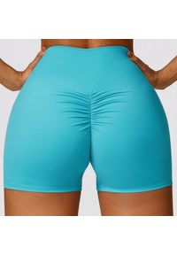 Intica - Spodenki sportowe modelujące z elastycznym pasem do treningu i biegania Essence. Kolor: niebieski. Materiał: materiał. Sport: fitness #5