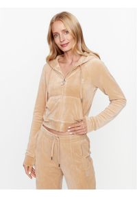 Juicy Couture Bluza Madison JCWA122001483 Beżowy Slim Fit. Kolor: beżowy. Materiał: syntetyk