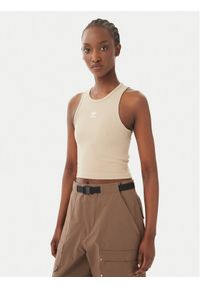 Adidas - adidas Top Essentials KD3822 Beżowy Slim Fit. Kolor: beżowy. Materiał: bawełna #1