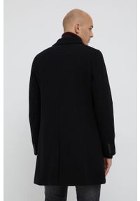 Selected Homme Płaszcz wełniany kolor czarny przejściowy. Okazja: na co dzień. Kolor: czarny. Materiał: wełna. Styl: casual, klasyczny #5