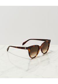 Alexander McQueen - ALEXANDER MCQUEEN - Okulary przeciwsłoneczne. Kolor: brązowy. Wzór: aplikacja #6