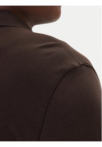 Calvin Klein Polo LV040EM909 Brązowy Regular Fit. Typ kołnierza: polo. Kolor: brązowy. Materiał: bawełna #5