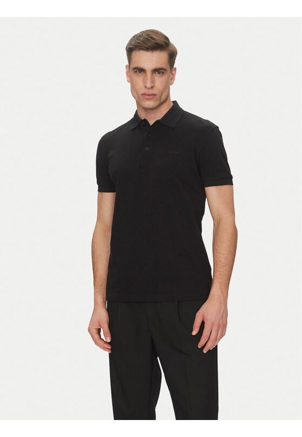 BOSS Polo Paddy 50469055 Czarny Regular Fit. Typ kołnierza: polo. Kolor: czarny. Materiał: bawełna