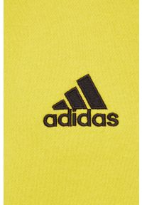 adidas Performance bluza HI2140 męska kolor żółty z kapturem z aplikacją. Okazja: na co dzień. Typ kołnierza: kaptur. Kolor: żółty. Materiał: bawełna. Wzór: aplikacja. Styl: casual
