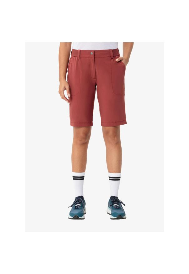 Spodenki turystyczne damskie Vaude Farley Stretch Shorts II. Kolor: czerwony. Sport: turystyka piesza