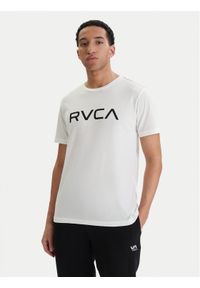 RVCA T-Shirt Big M420VRBI Biały Slim Fit. Kolor: biały. Materiał: syntetyk, bawełna #1