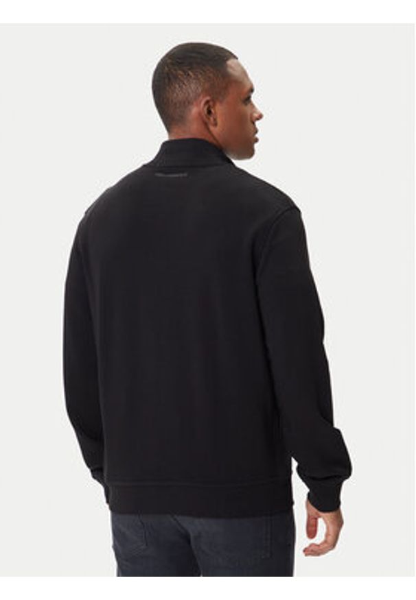 Karl Lagerfeld - KARL LAGERFELD Bluza 705712 500900 Czarny Regular Fit. Typ kołnierza: dekolt w karo. Kolor: czarny. Materiał: bawełna