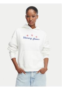 Tommy Jeans Bluza Star Novelty DW0DW23484 Biały Boxy Fit. Kolor: biały. Materiał: bawełna #5