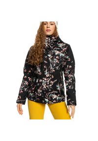 Kurtka narciarska damska Roxy Jetty Insulated. Kolor: czarny. Materiał: poliester. Wzór: kwiaty. Sezon: zima. Sport: narciarstwo #1