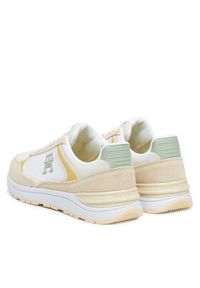 TOMMY HILFIGER - Tommy Hilfiger Sneakersy Casual Fashion Runner Mix FW0FW08324 Beżowy. Okazja: na co dzień. Kolor: beżowy. Materiał: materiał #3
