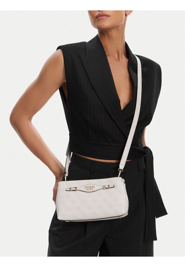 Guess Torebka Katya HWSG96 52120 Écru. Kolor: kremowy. Materiał: skórzane